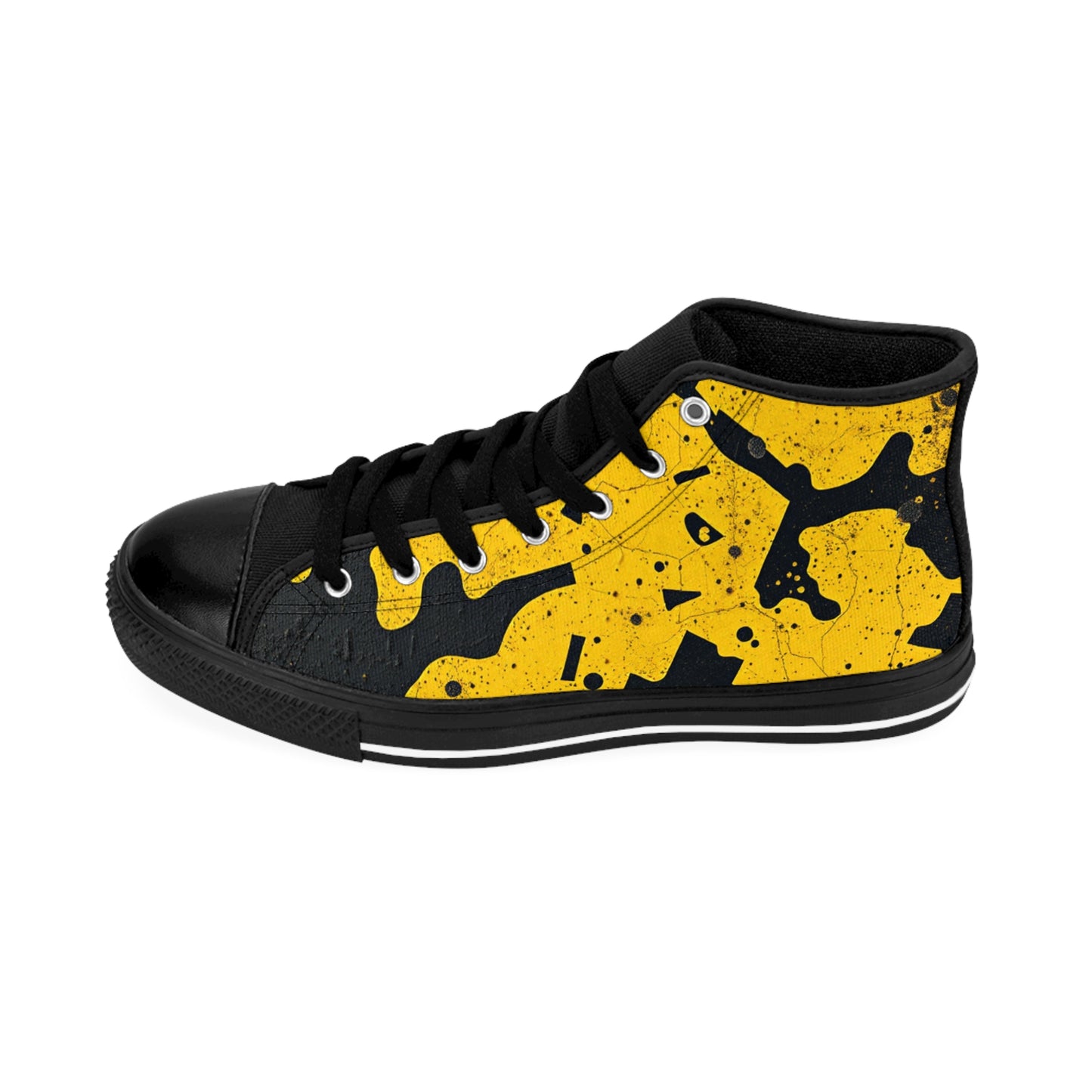 Cold Black n Gold High-Top Sneakers