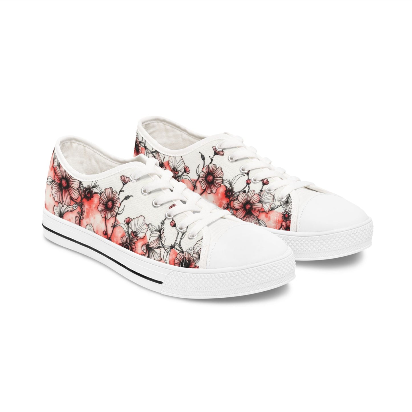 Blushing Petals - Low Top Sneakers