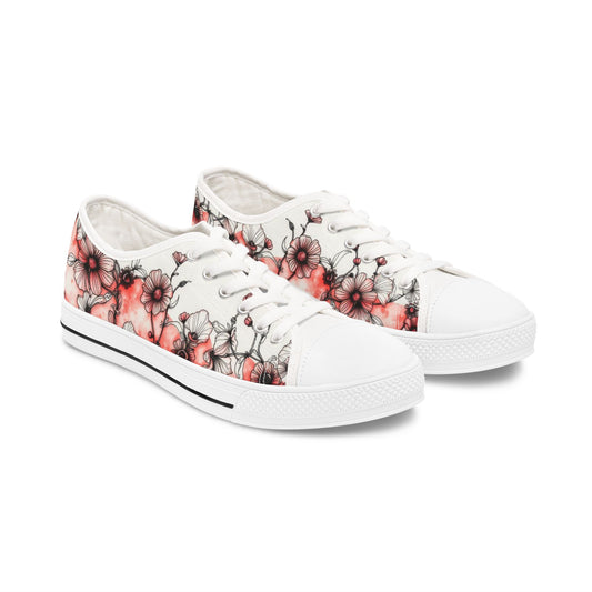 Blushing Petals - Low Top Sneakers