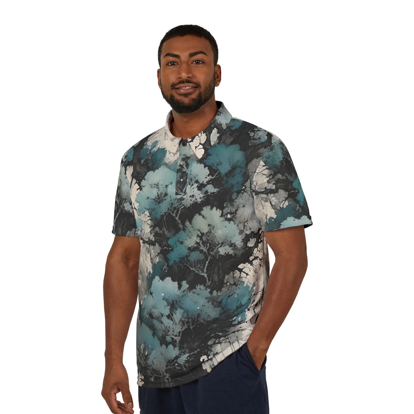 Azure Treez Polo Shirt
