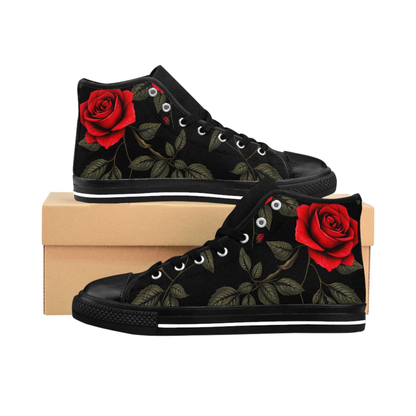 Black Rose- High-Top Sneakers