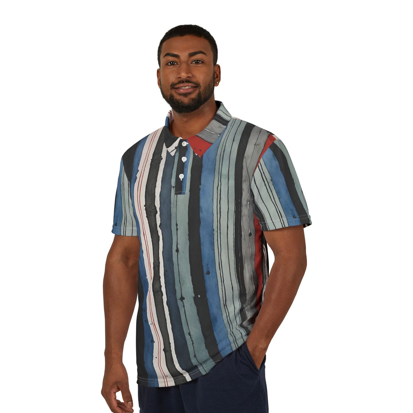 Striped Lyf Polo Shirt
