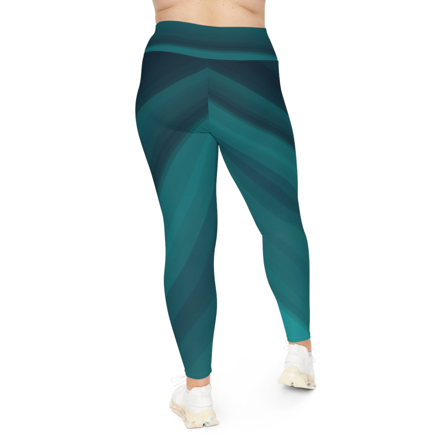 Onyx Aqua Tide - Plus Size Leggings