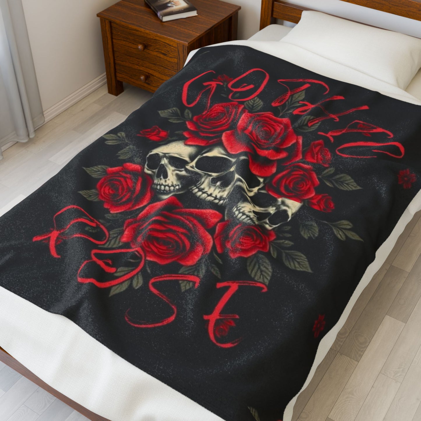 Gothic Rose- Plush Blanket