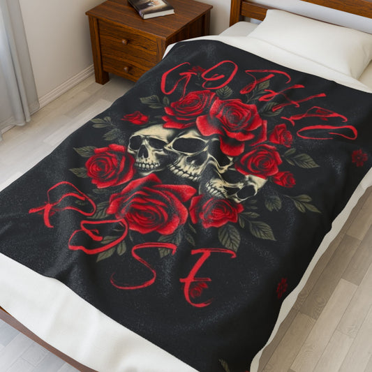Gothic Rose- Plush Blanket