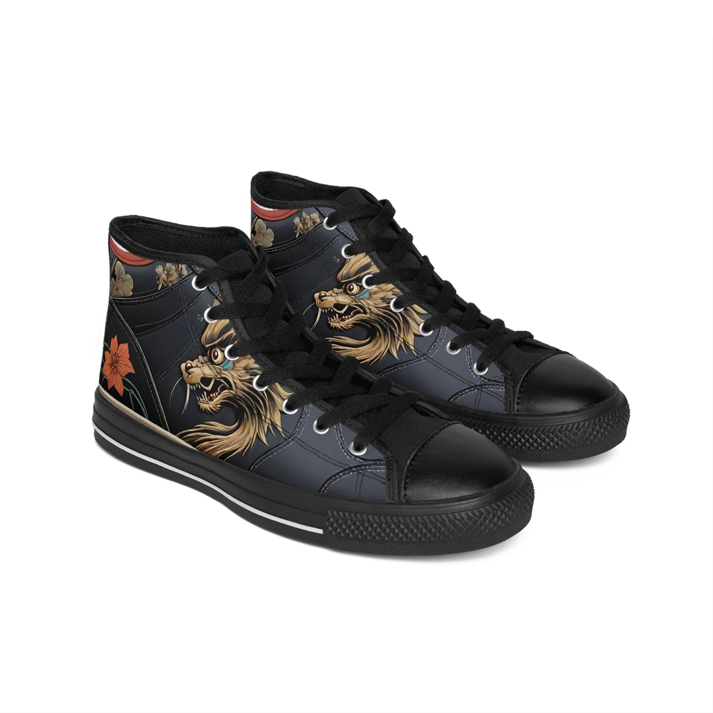 Black Dragon High-Top Sneakers
