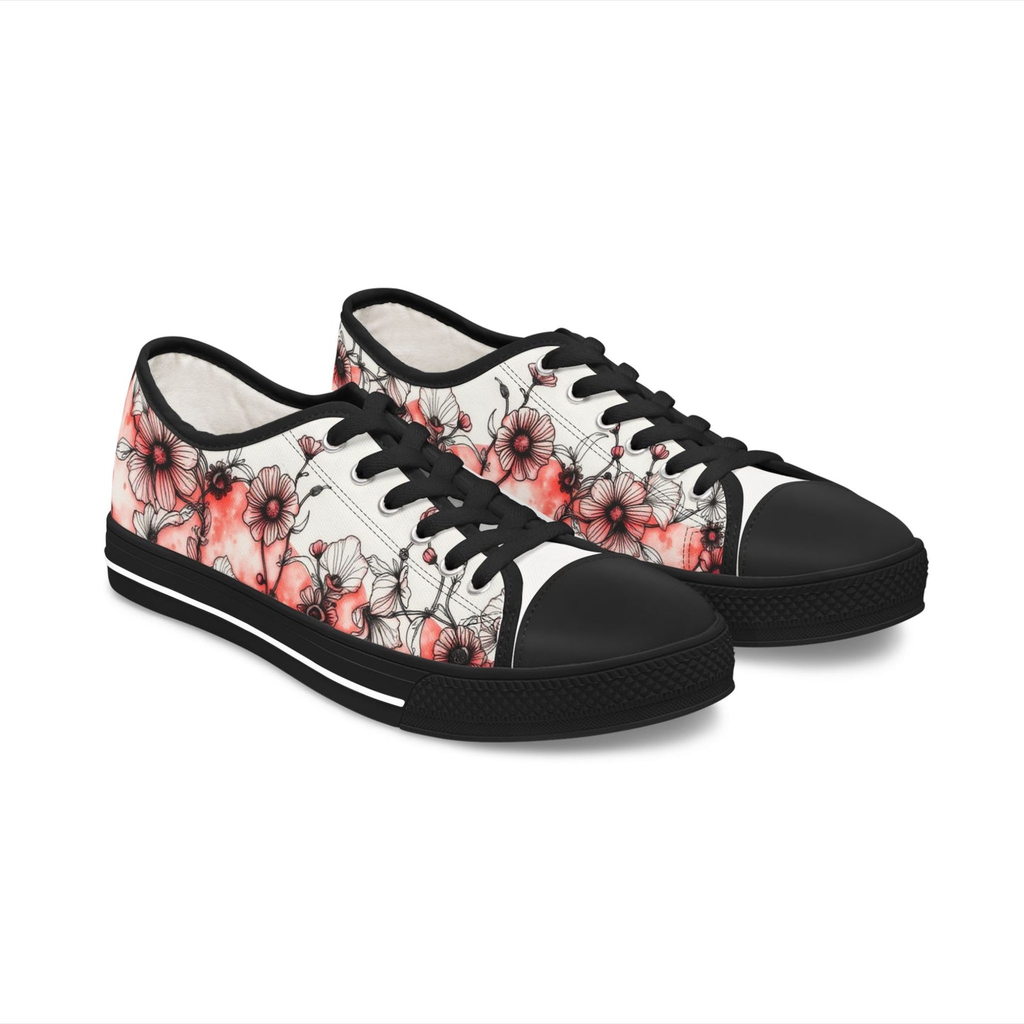 Blushing Petals - Low Top Sneakers