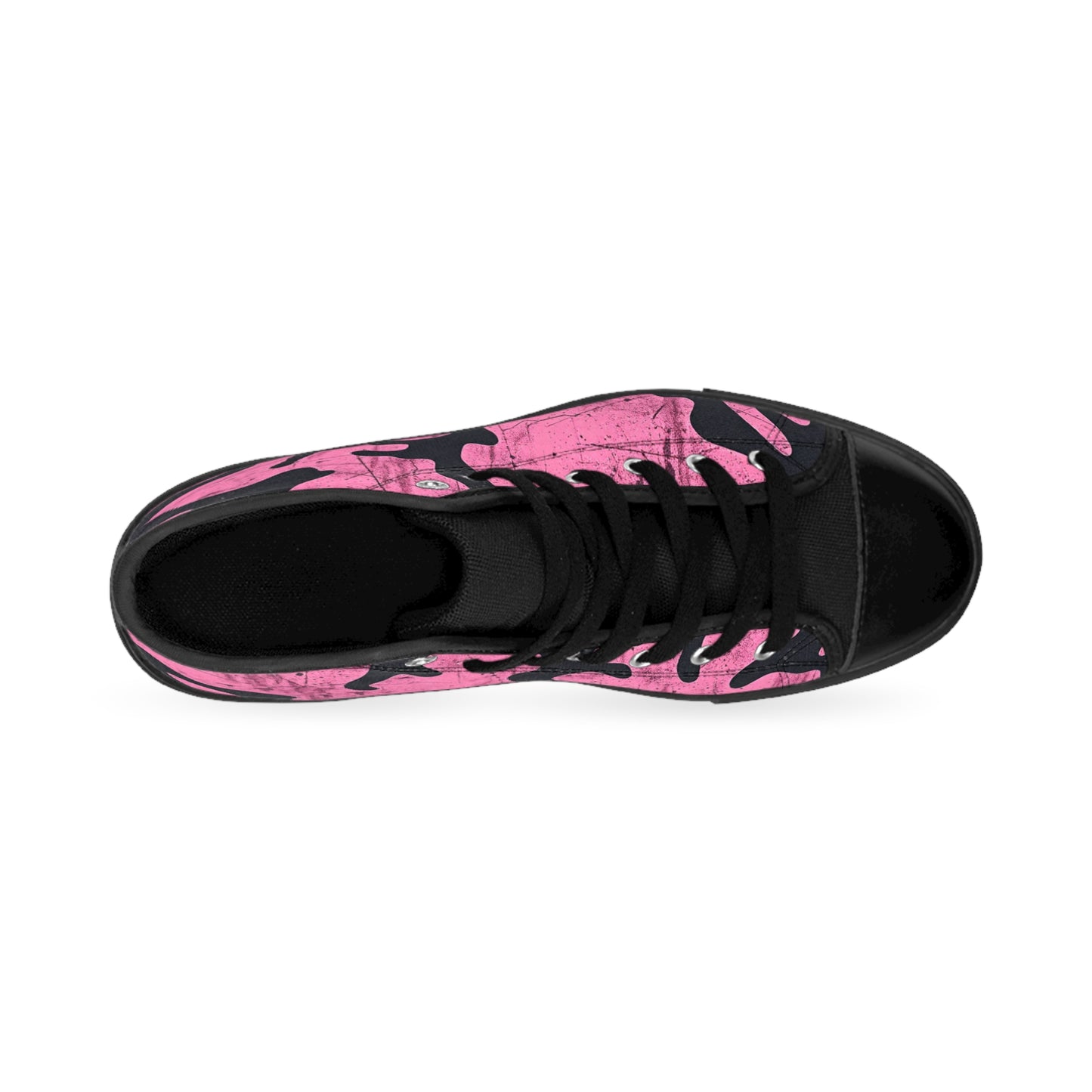 SAVAGE-Pink and Black Camo High-Top Sneakers