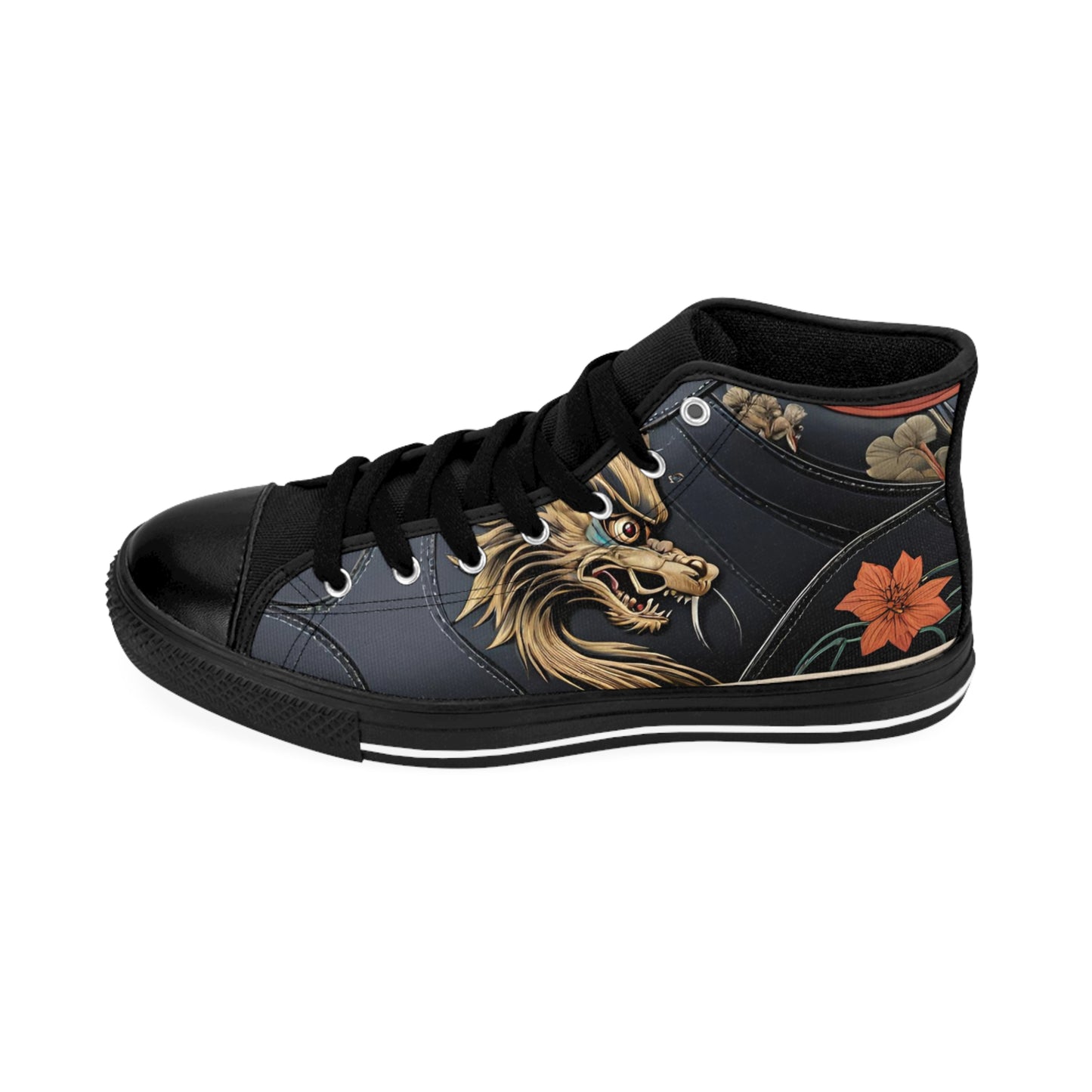 Black Dragon High-Top Sneakers