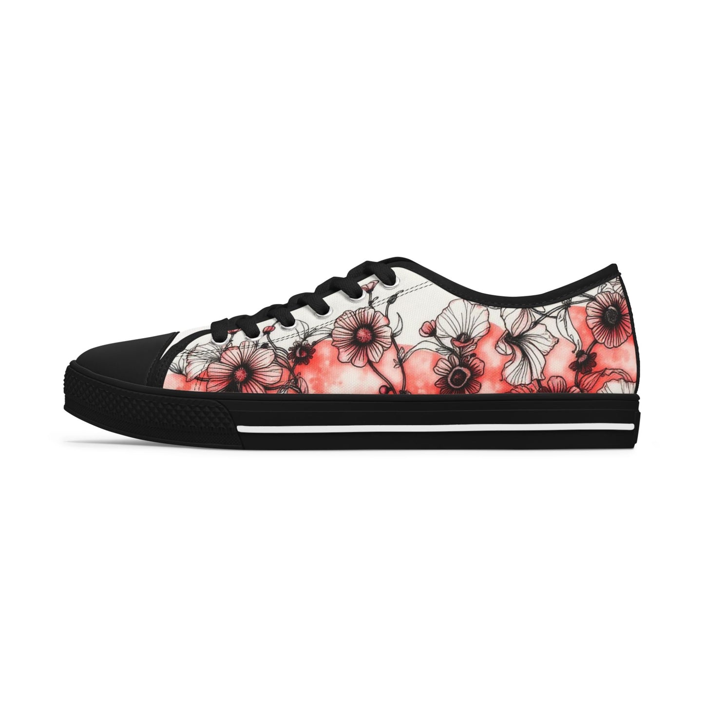 Blushing Petals - Low Top Sneakers