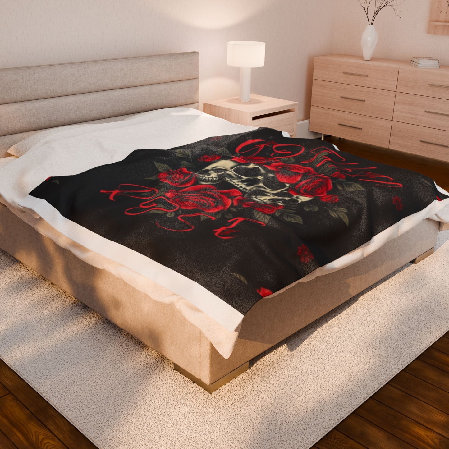 Gothic Rose- Plush Blanket