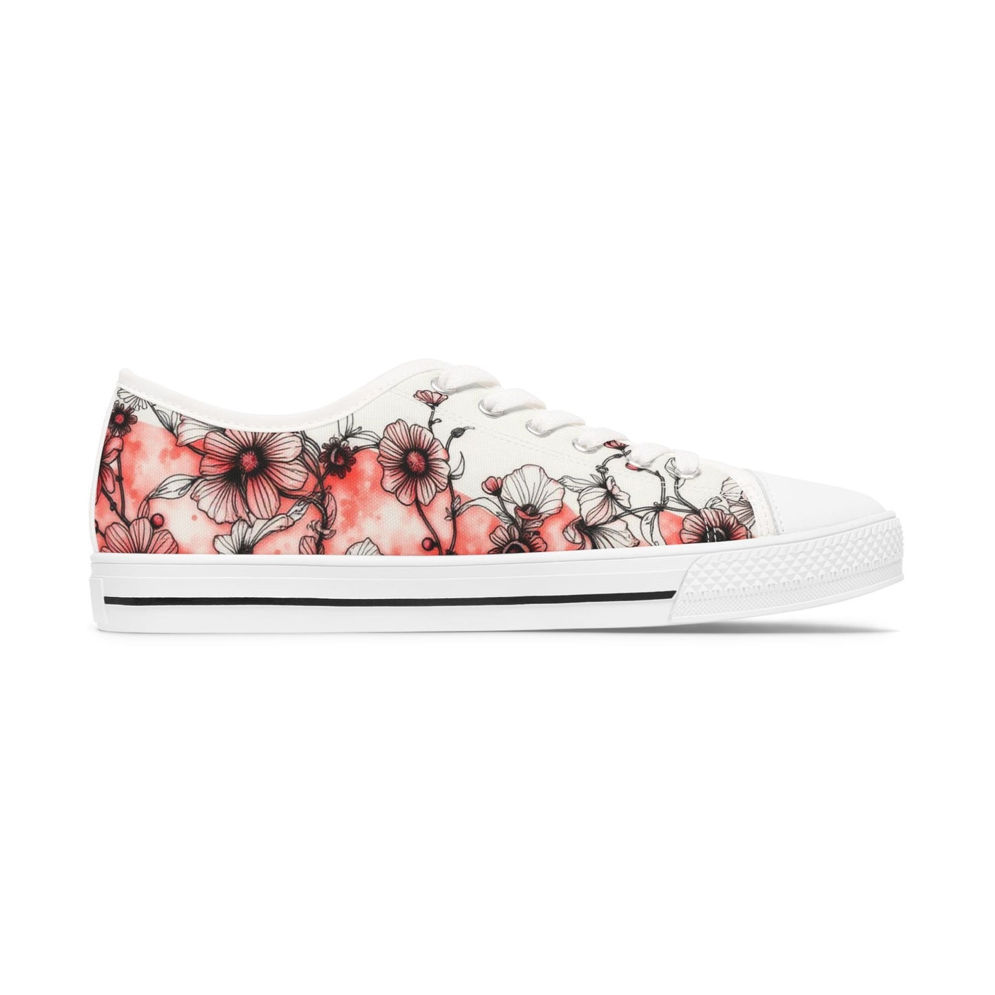 Blushing Petals - Low Top Sneakers