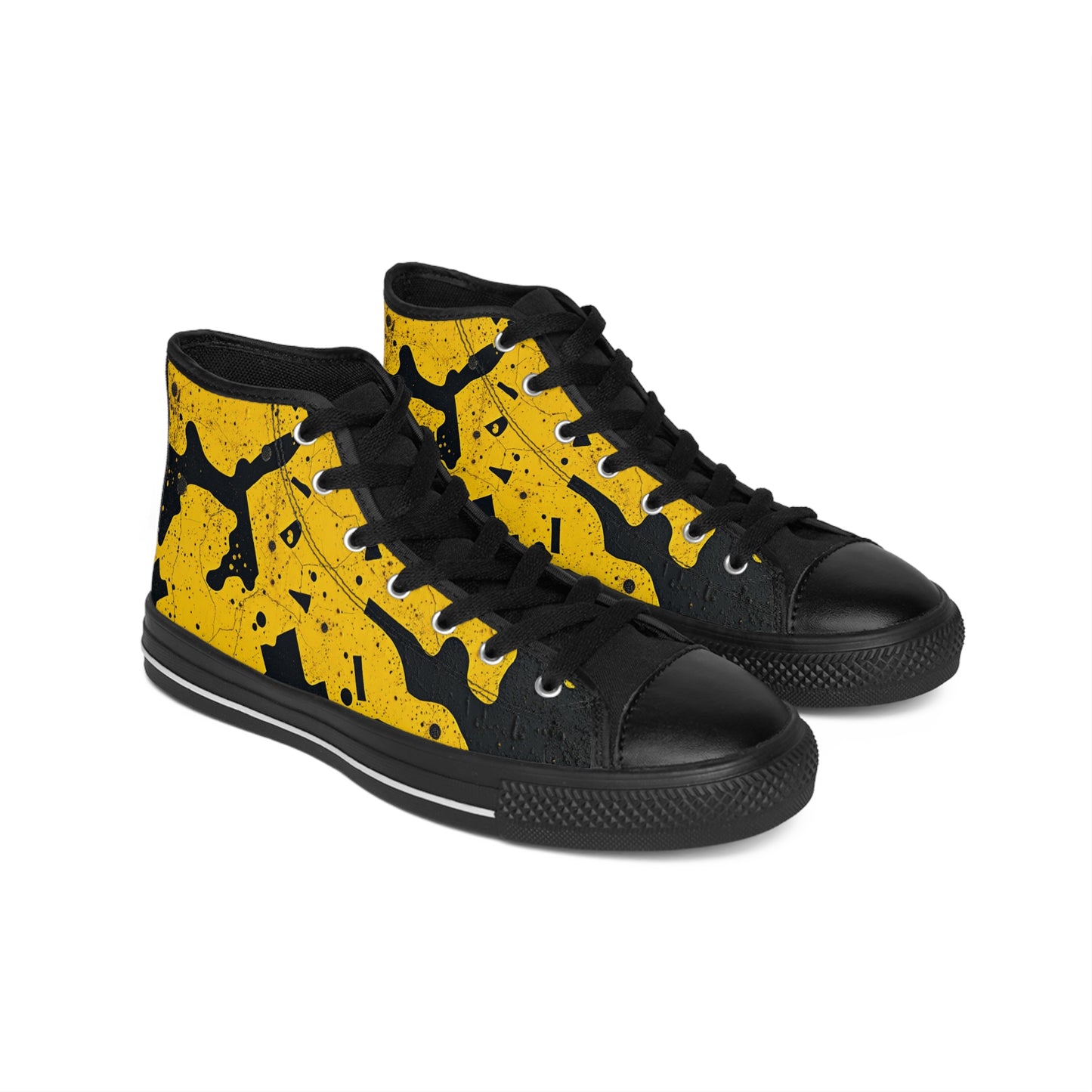 Cold Black n Gold High-Top Sneakers