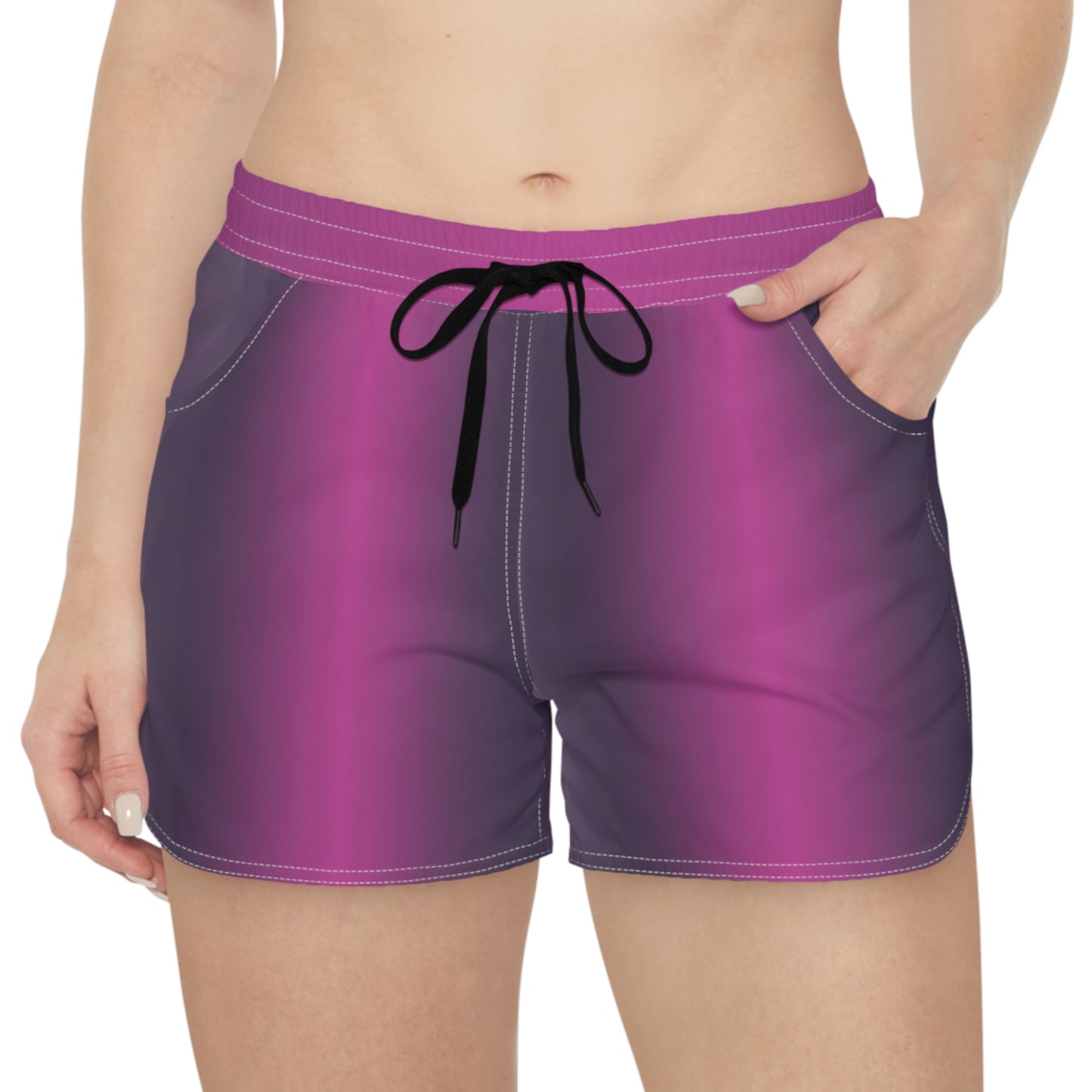 Pink Noir Glow - Women's Casual Shorts