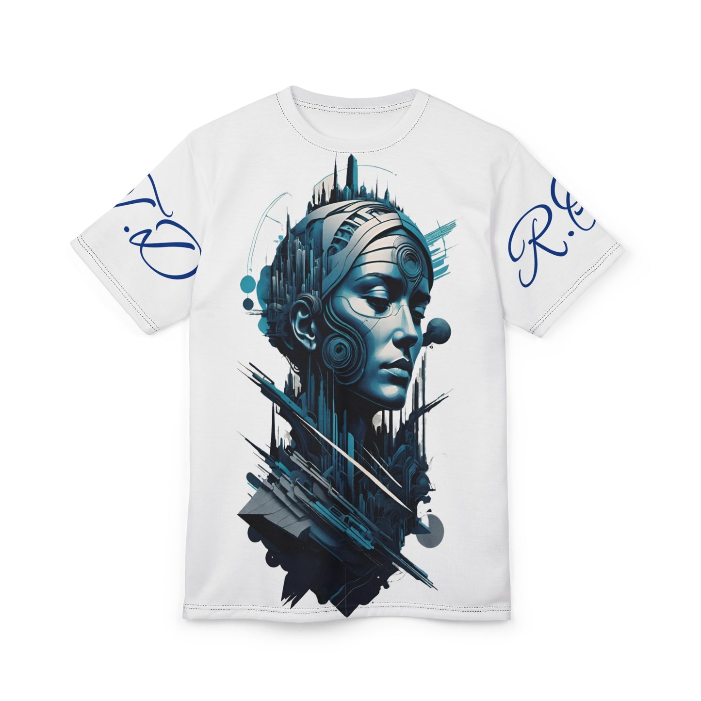 Mech Woman Face Tee - Unisex T-Shirt by RightTymDesignz
