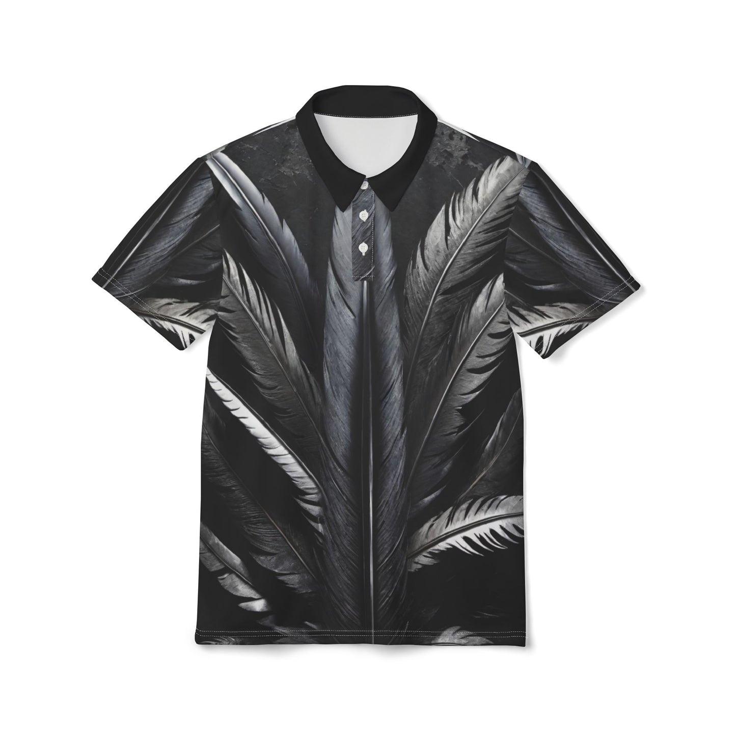 Metal Feathers Polo Shirt