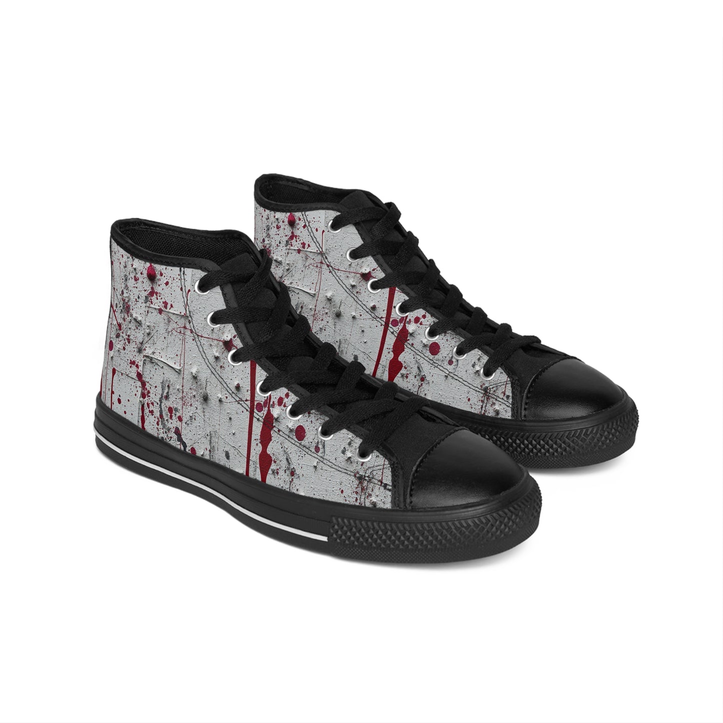 Red Drip- High-Top Sneakers