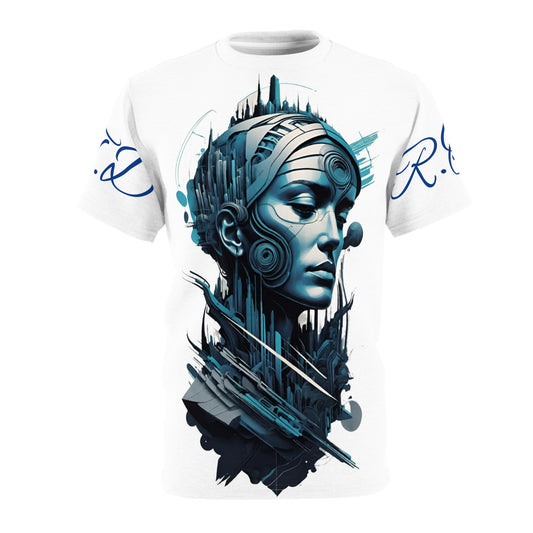 Mech Woman Face Tee - Unisex T-Shirt by RightTymDesignz