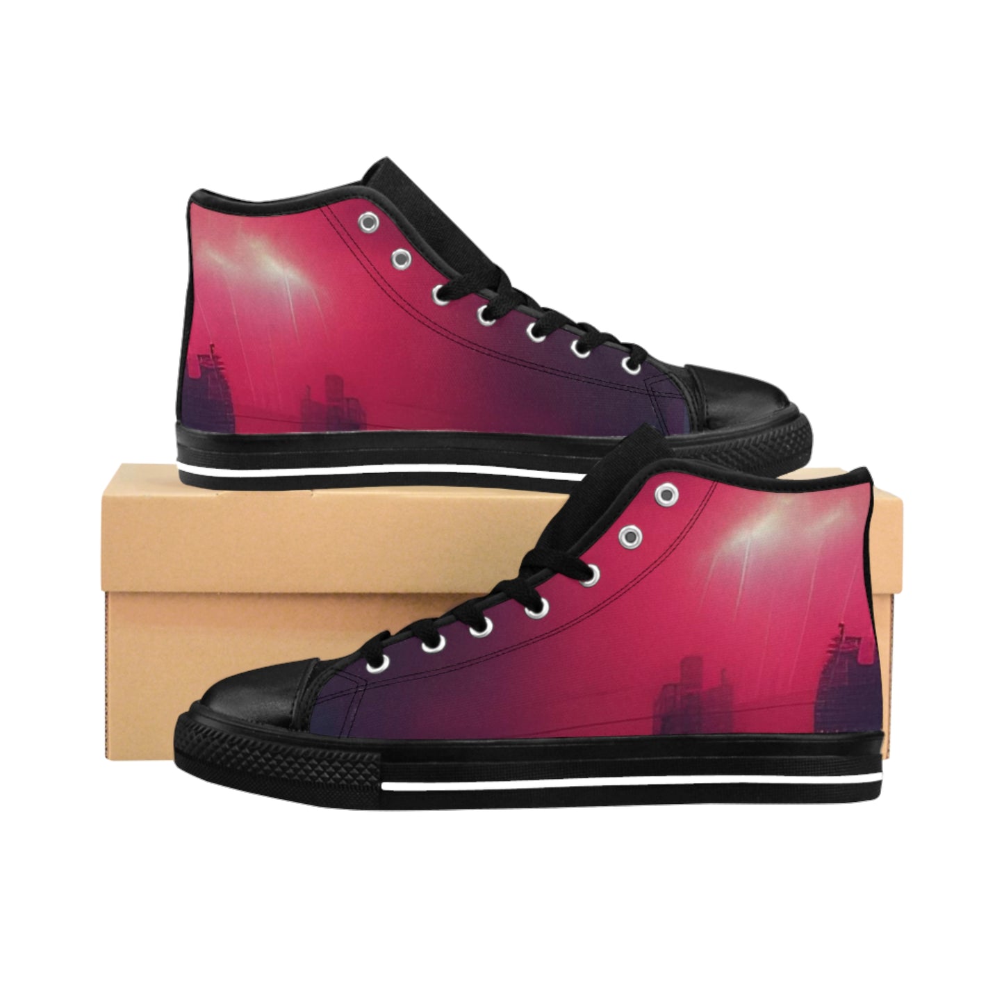 Red Haze high-tops Men's Sneakers by RightTymDesignz