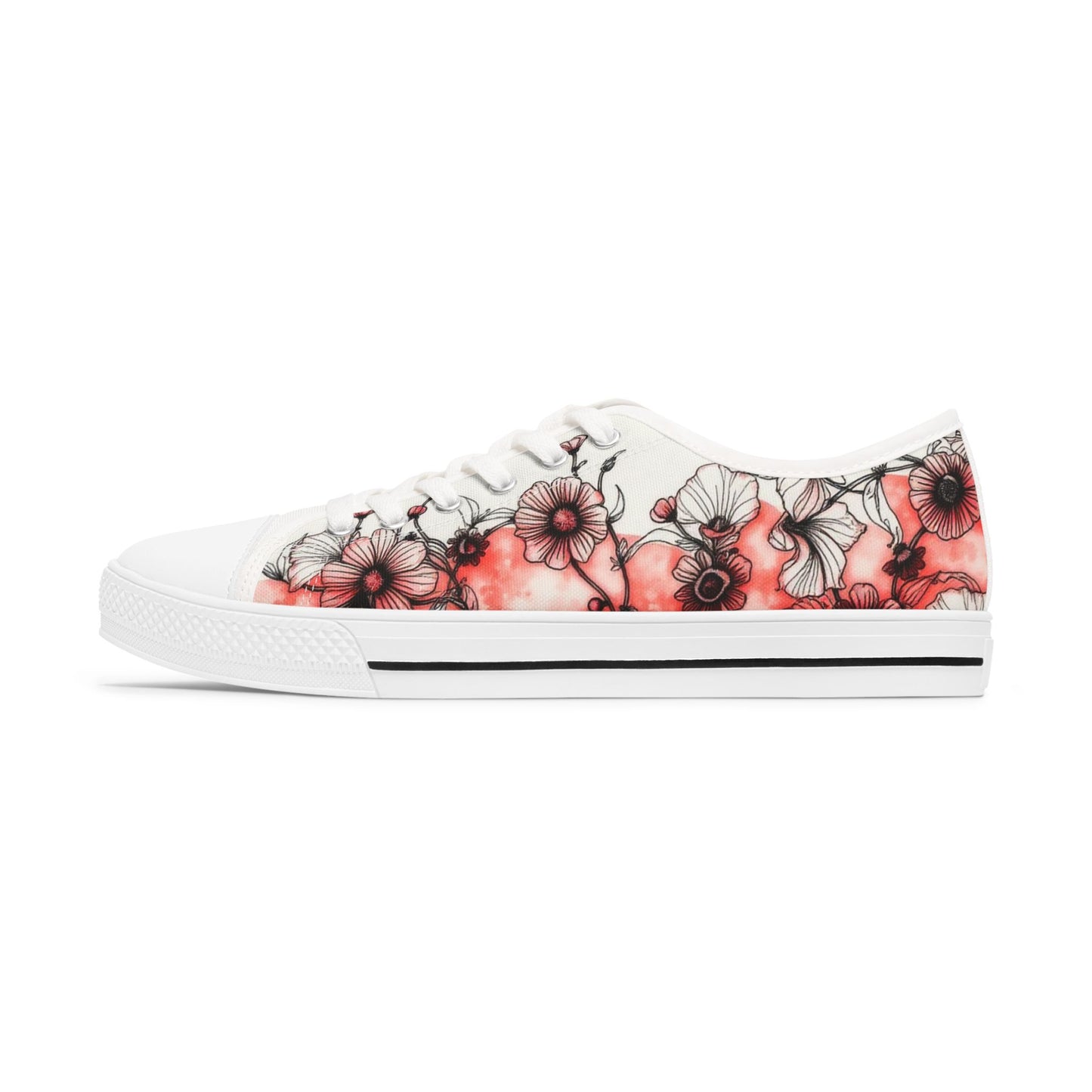 Blushing Petals - Low Top Sneakers