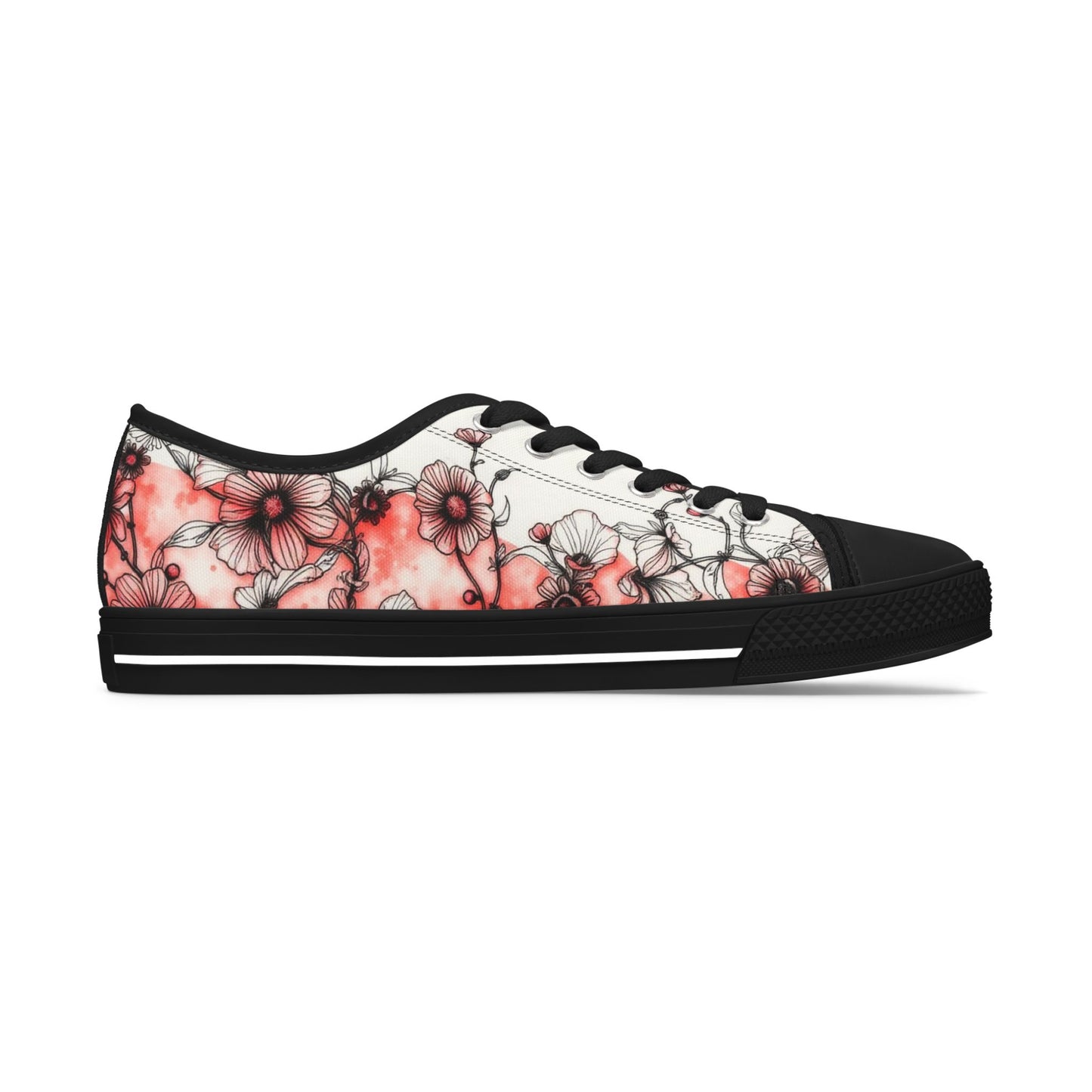 Blushing Petals - Low Top Sneakers
