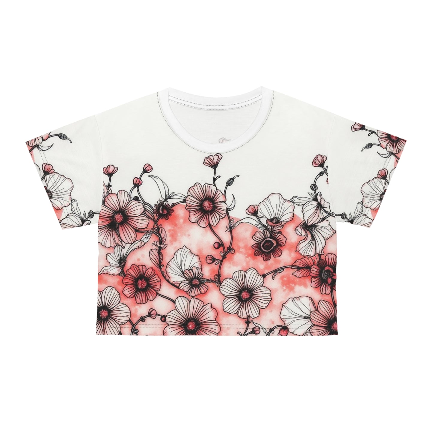 Blushing Bloom - Crop Tee