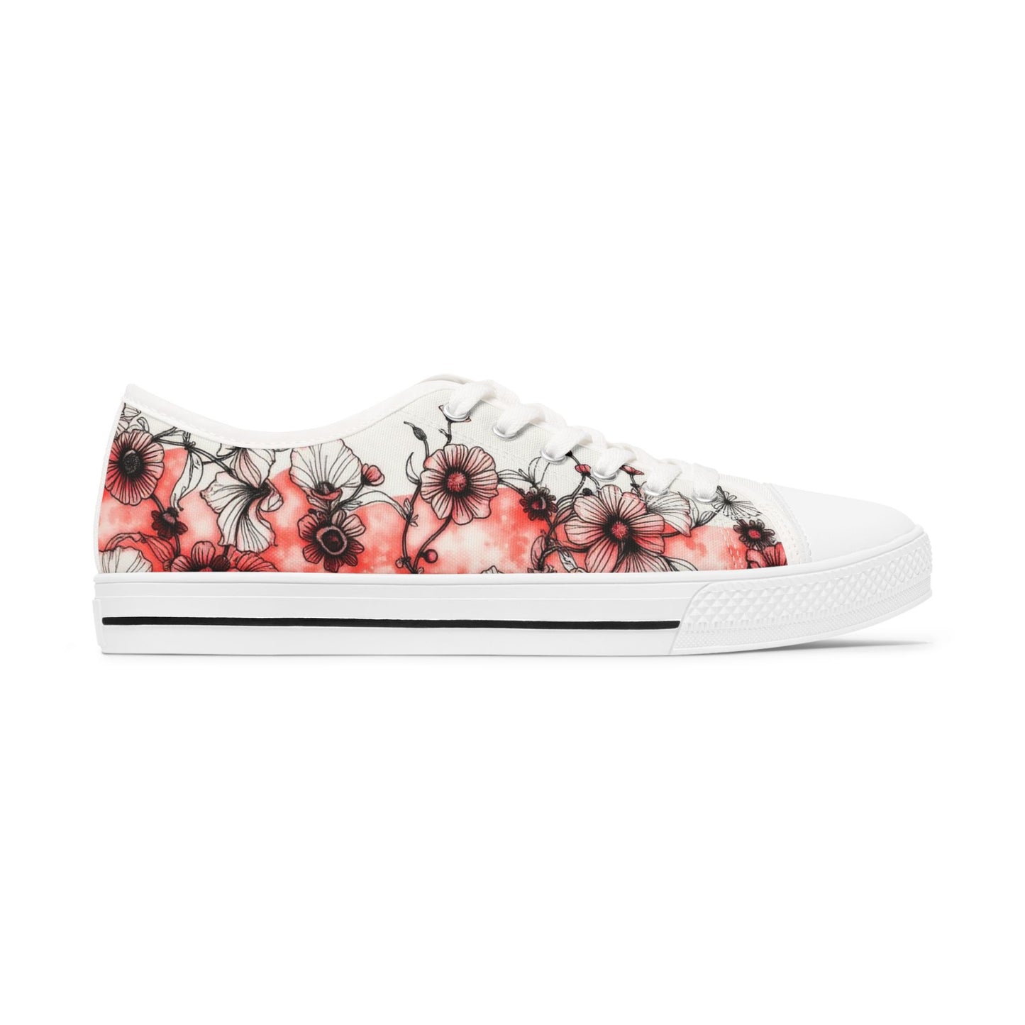 Blushing Petals - Low Top Sneakers